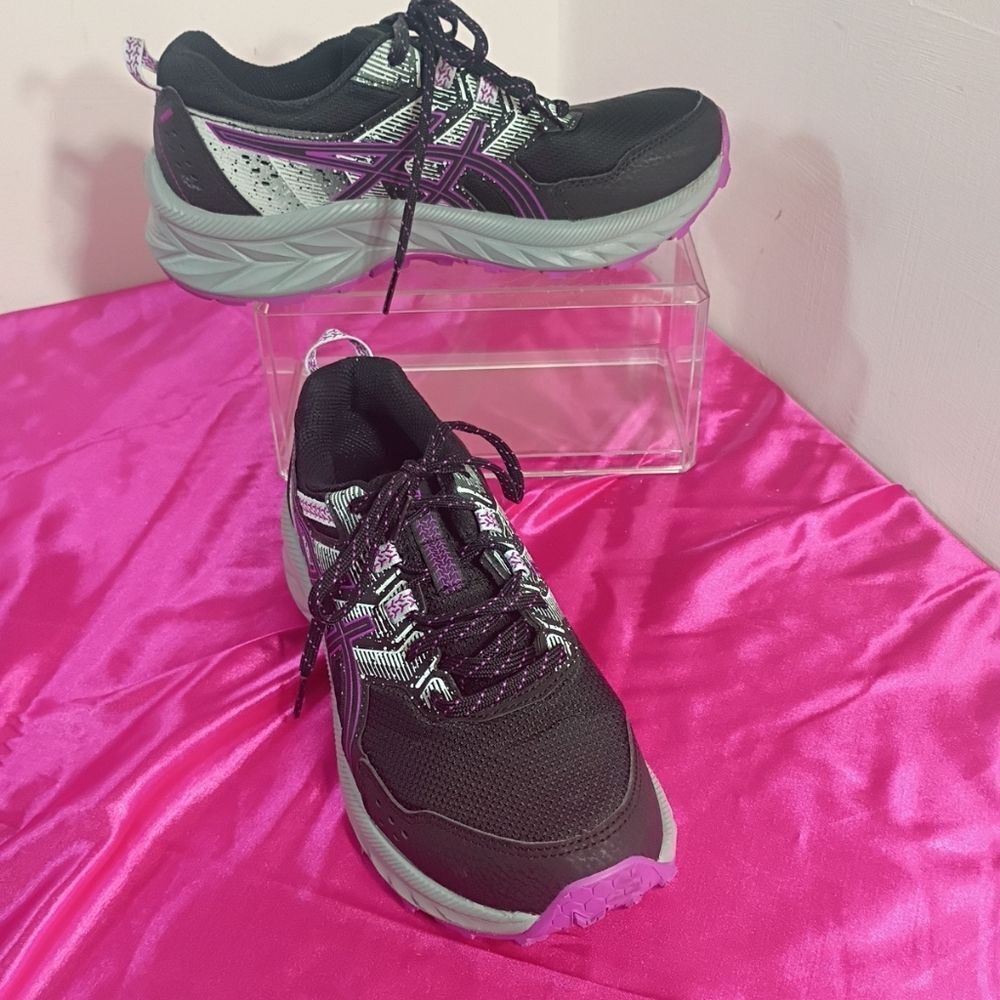 ASICS Gel-Venture 9 Cushioned Trail Running Shoes Black Women's Size 7